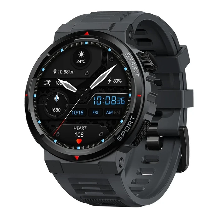Zeblaze Ares 3 Plus 46mm Smartwatch με Παλμογράφο (Μαύρο)