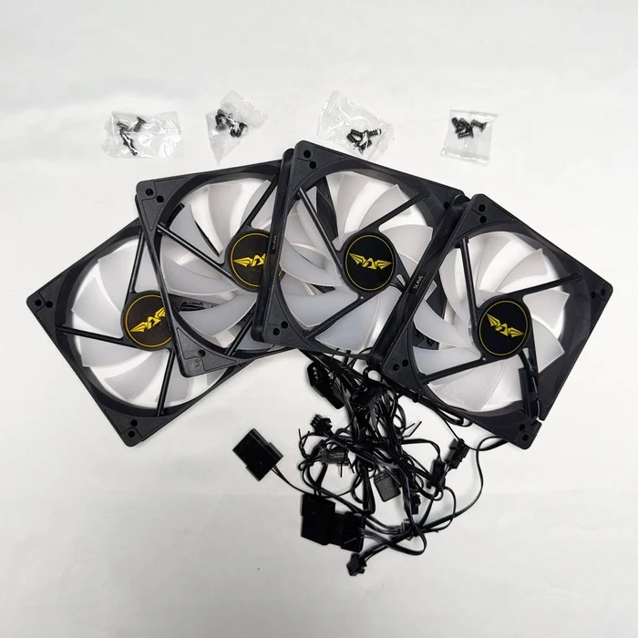 Case Fan Armaggeddon Cooling 4xfan Kit 12cm Argb Kit 5000 Black