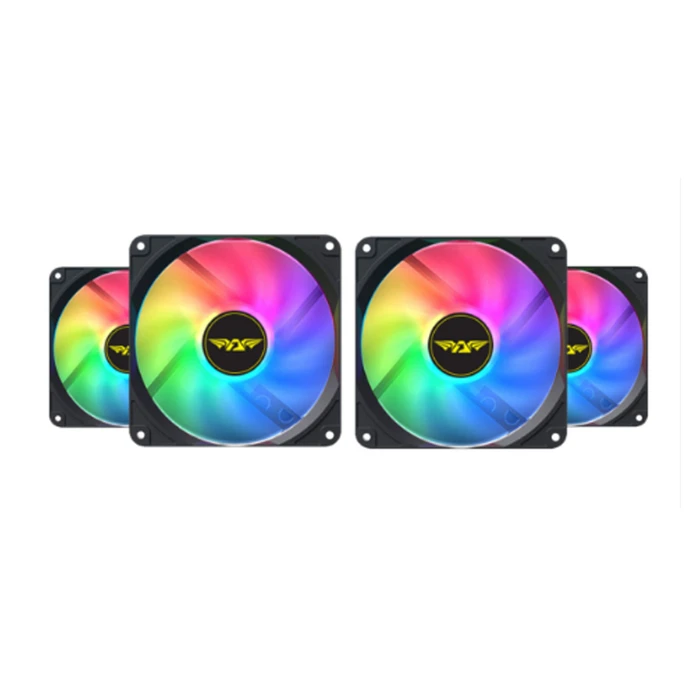 Case Fan Armaggeddon Cooling 4xfan Kit 12cm Argb Kit 5000 Black