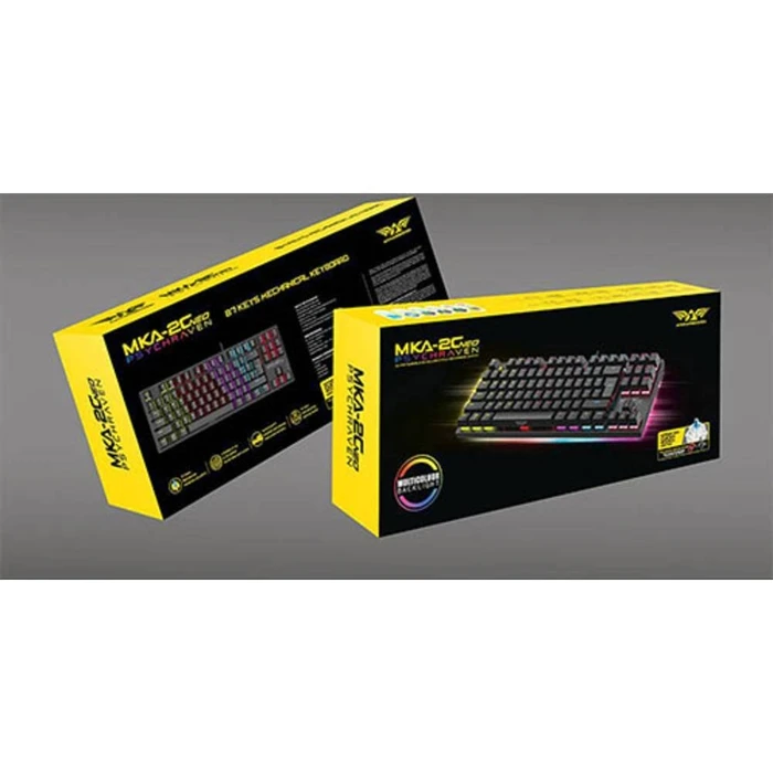 Gaming Πληκτρολόγιο Ενσύρματο Armaggeddon Mechanical MKA-2C NEO White TACTILE BROWN SWITCH