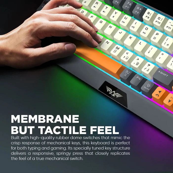 Gaming Πληκτρολόγιο Armaggeddon Dual Mode & Ποντίκι Mm-852R Duo Stealth Grey Orange