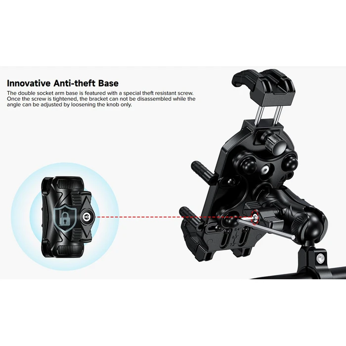 Βάση Μοτοσυκλέτας Ulefone για Smartphone Armor Mount Pro, μαύρη