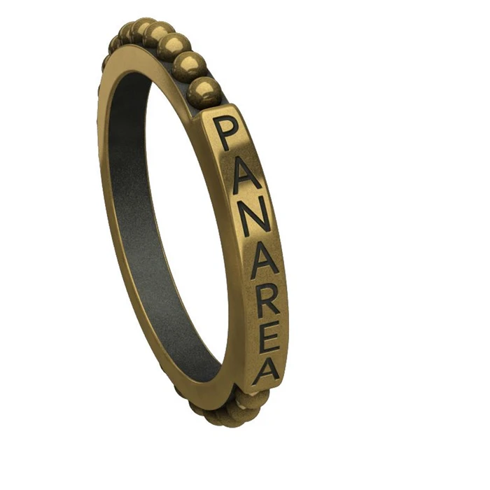 PANAREA AS1854RU2 Women's Ring (Size T14) - Silver with Bronze Detail