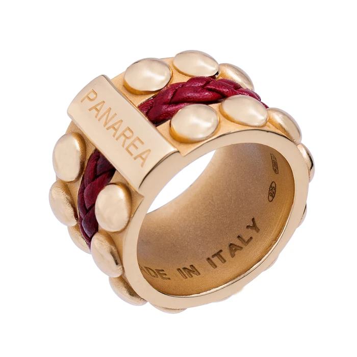 Γυναικείο Δαχτυλίδι Panarea As856Doro (T16) από Ασήμι Gold-Red