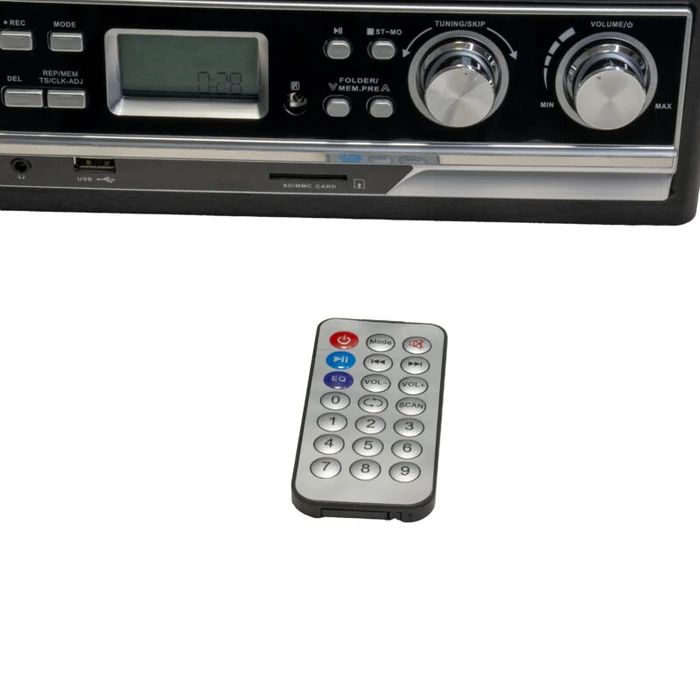 Πικάπ Akai ATT-15SE με Ραδιόφωνο, Κασετόφωνο & Bluetooth – 3 Ταχύτητες, Εγγραφή σε USB/SD