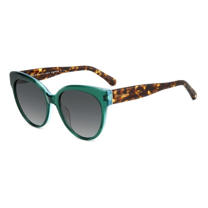 Kate Spade Women's Sunglasses Aubriella GS1E 55/17/140 – Green lenses, Black frame, Acetate, 100% UV protection
