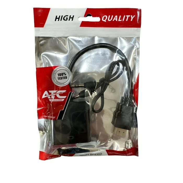 Αντάπτορας HDMI ATC Σε VGA + Audio 0.2m