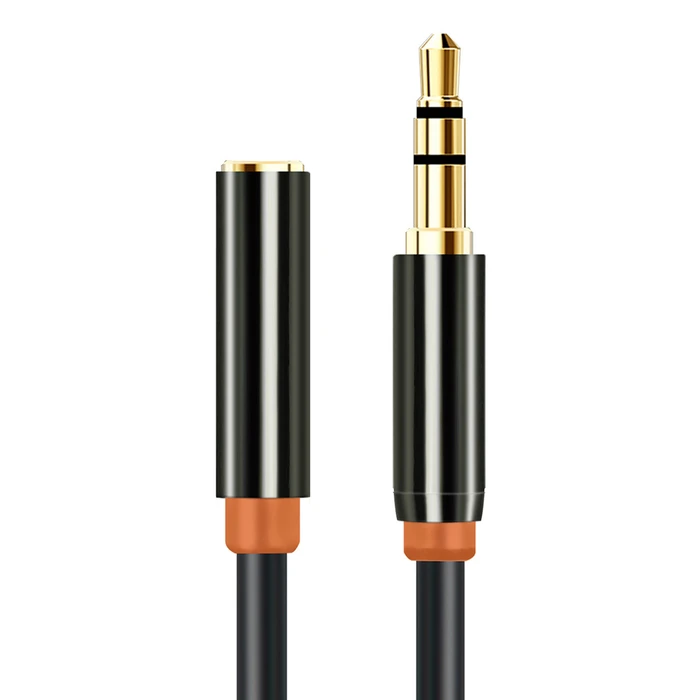Cabletime Καλώδιο Ήχου 3.5mm male - 3.5mm female Μαύρο 0.5m με Επίχρυσους Ακροδέκτες CT-AV311-P11FG