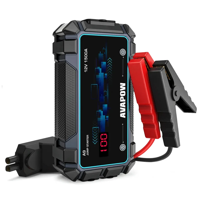 AVAPOW εκκινητής μπαταρίας αυτοκινήτου A9 με φακό 12V 2500A 8000mAh