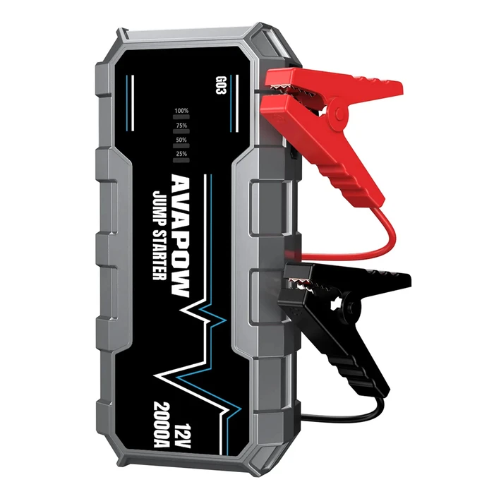 AVAPOW εκκινητής μπαταρίας αυτοκινήτου G03 12V/2000A 12000mAh με φακό & power bank