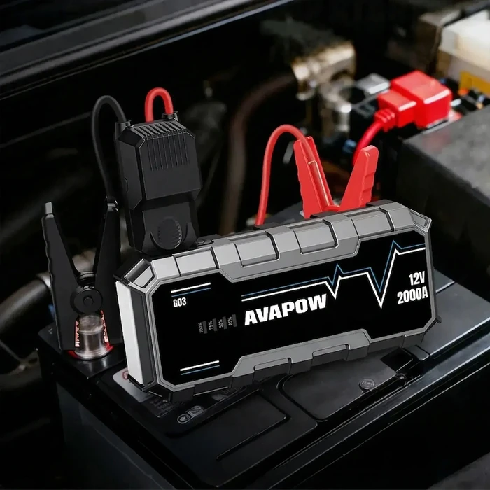 AVAPOW εκκινητής μπαταρίας αυτοκινήτου G03 12V/2000A 12000mAh με φακό & power bank