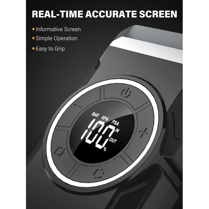 Εκκινητής Μπαταρίας Nexpow & Συμπιεστής Np2, 12V/3000A, 150PSI, 12000mAh