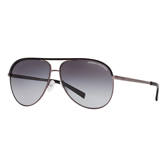Armani Exchange Unisex Sunglasses AX2002-60992V Polarized Aviator (61/12/140) Grey