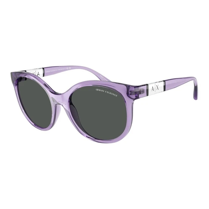 Armani Exchange Women's Sunglasses AX4120S 823687 - Purple Frame, Grey Lens (54/19/140)