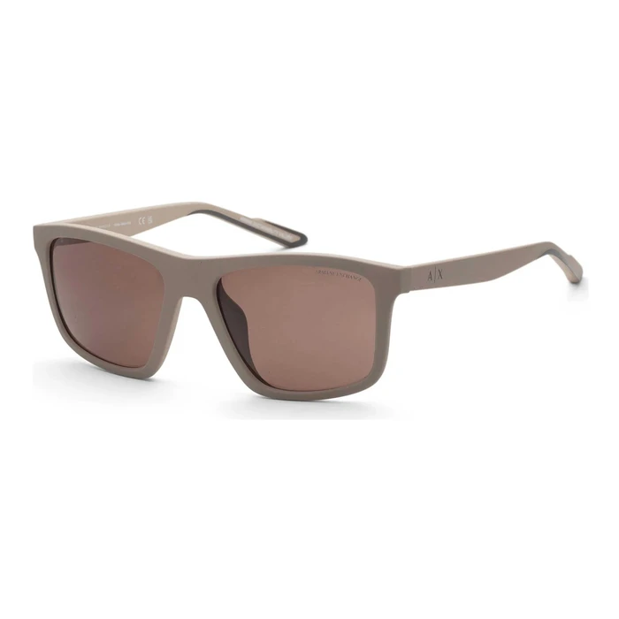 Armani Exchange Men's Sunglasses AX4149SU-836173 (56/18/145 mm) Brown Lens, Beige Plastic Frame
