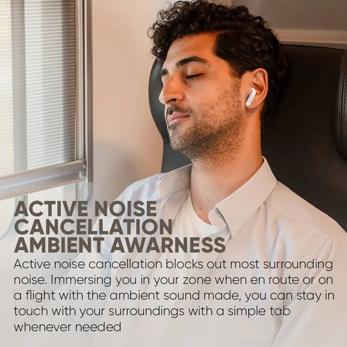 Bluetooth Handsfree Sonic Gear Bt5.4 Anc+Enc Earpump Q1 White