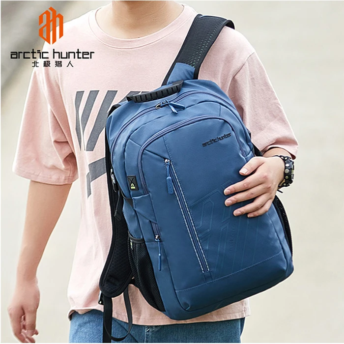 Τσάντα Πλάτης Arctic Hunter B00387 Με Θήκη Laptop 15.6" 26l Usb Μπλε