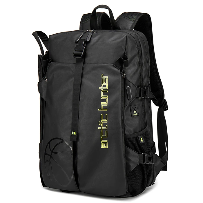 Τσάντα Πλάτης Arctic Hunter B00391 Με Θήκη Μπάλας & Laptop 26l Μαύρη