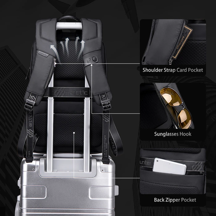 Τσάντα Laptop Arctic Hunter B00443-BK 15.6, μαύρη