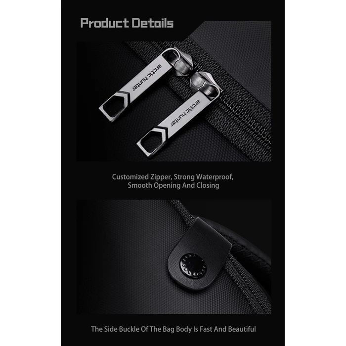 Τσάντα Πλάτης Arctic Hunter B00465 Με Θήκη Laptop 15.6" 25l Μαύρη