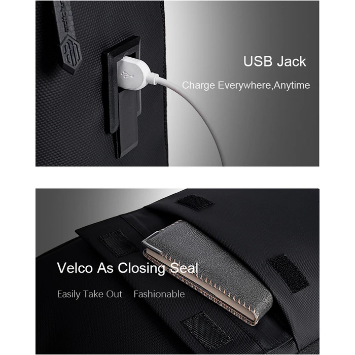 Τσάντα Πλάτης Arctic Hunter B00562 Με Θήκη Laptop 15.6" 20l Usb Μαύρη