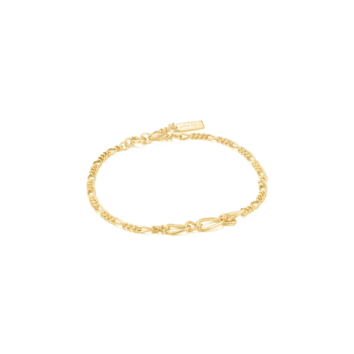 Γυναικείο Βραχιόλι Ania Haie B021-03G (19cm) από Ασήμι Golden