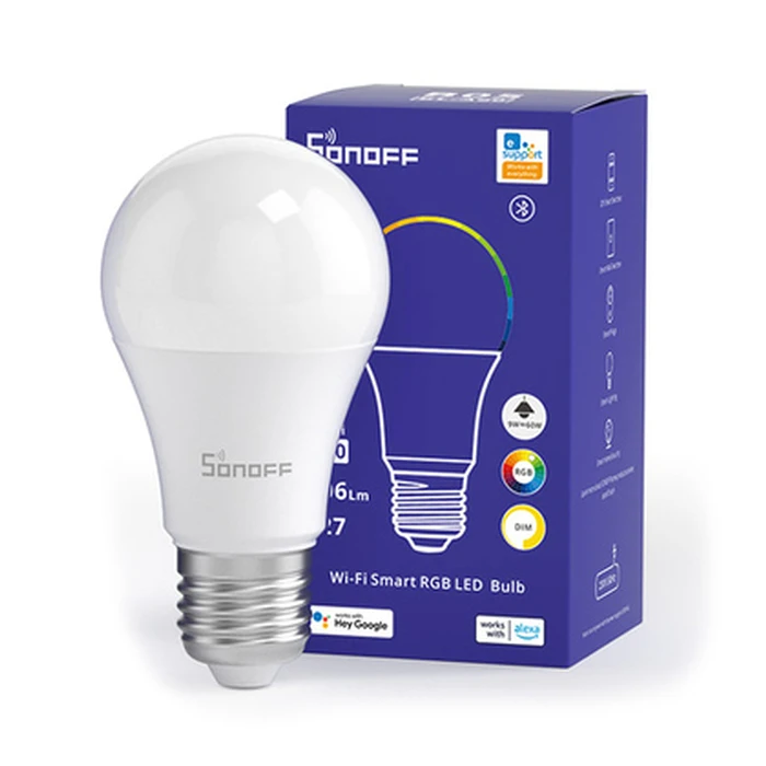 Λάμπα LED Smart Sonoff B05-BL-A60, Wi-Fi, 9W, E27, 2700K-6500K, RGB
