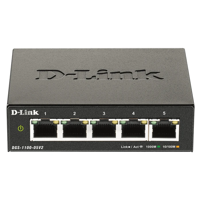 Network Switch D-Link DGS-1100-05V2 Managed Gigabit Ethernet (10/100/1000) Black