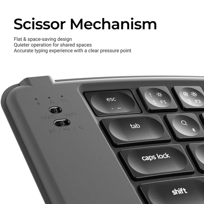 Keychron B11 Pro (B11P-K1) Υπερλεπτό Ασύρματο Bluetooth Αναδιπλούμενο Πληκτρολόγιο - Γκρι, US