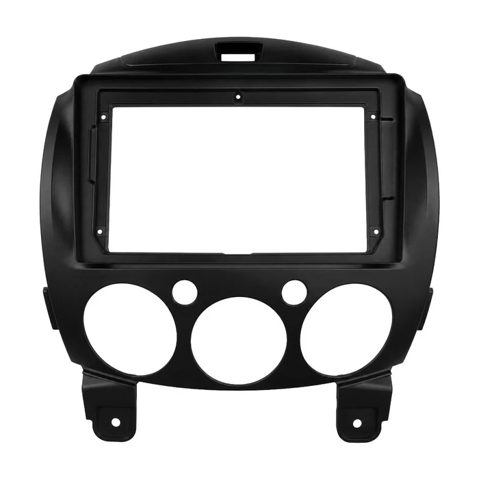 VenCore 3550-0667B 9-inch Front Fascia with Wiring & CANbus Box for Mazda 2 2008-2014 - Black