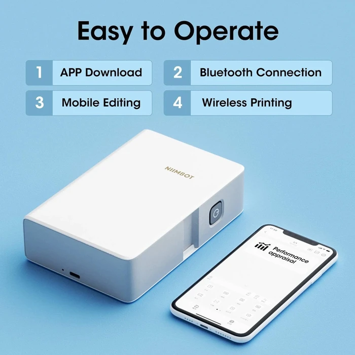 Εκτυπωτής Ετικετών Niimbot Smart θερμικός B18, 203dpi, Bluetooth, λευκός