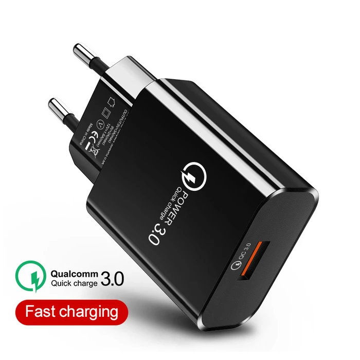 Φορτιστής Πρίζας Lamtech Quick Charger USB3.0 18W Black
