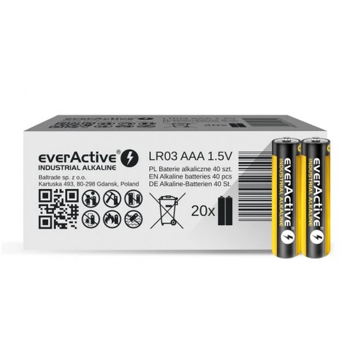 Μπαταρία Αλκαλική everActive Industrial LR03 AAA - carton box - 40 pieces