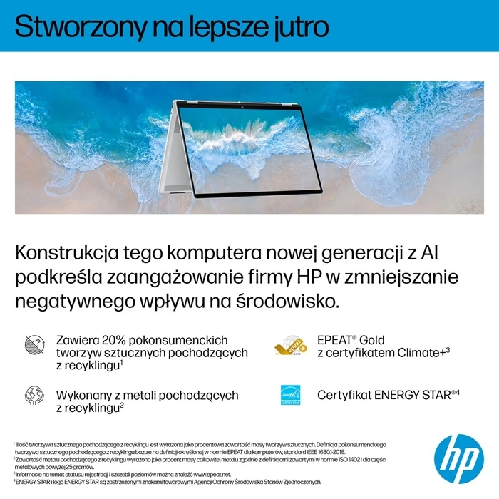 HP OmniBook X Flip 16 Υπολογιστής Φορητός 16 Οθόνη OLED 3K Αφής Intel Core Ultra 7 258V 32GB 1TB Arc 140V Windows 11 Glacier Silver