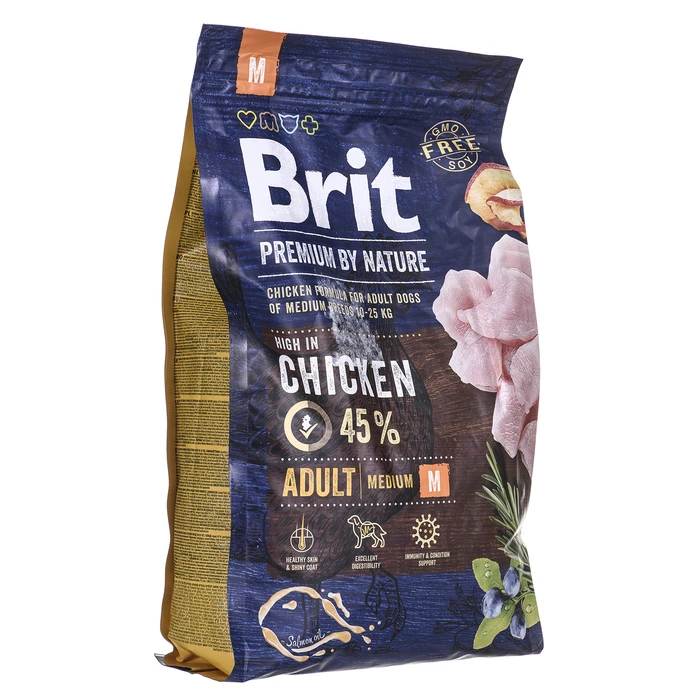 Ξηρά Τροφή Σκύλων Brit Premium by Nature ADULT M 3kg