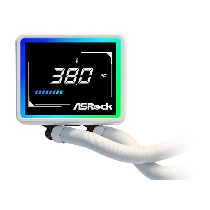ASRock AIO Liquid CPU Cooler Challenger 360 Digital ARGB White