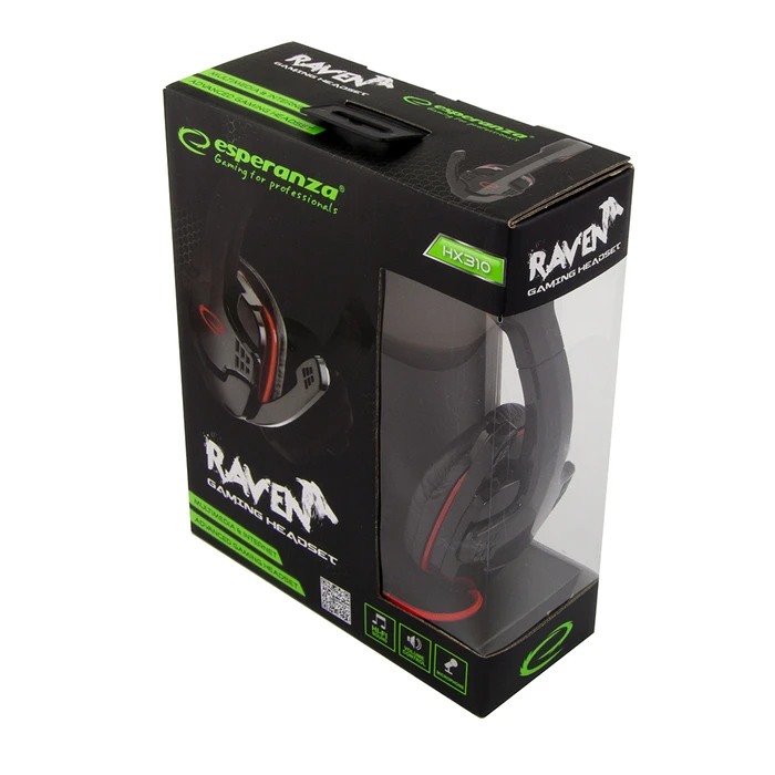 Headset Esperanza EGH310R Black,Red