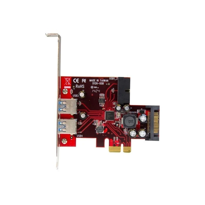Controller PCIe StarTech 4 Port USB 3.0 - 2 External and 2 Internal with SATA Power - SuperSpeed Interface- USB 3.0 x 4