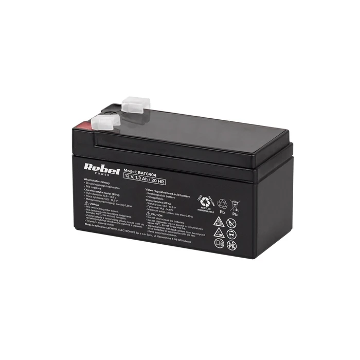 Μπαταρία Μολύβδου Rebel BAT0404 GEL 12V 1.3Ah 97x45x53mm