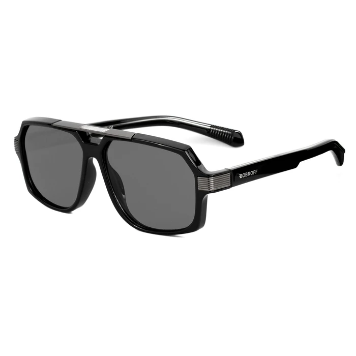 BOBROFF Men's Sunglasses BFG0015-C1 (Grey lenses, Acetate frame)