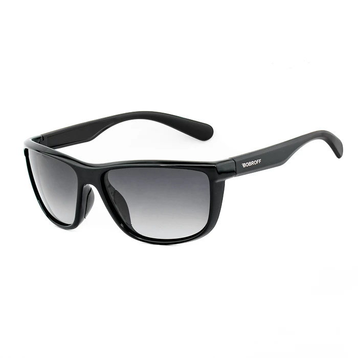 Bobroff Men's Sunglasses Black Frame Gradient Lens BFG0023-C05P