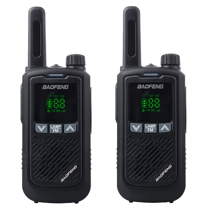 Ασύρματοι Πομποδέκτες Baofeng Σετ Bf-T17, Pmr, 0.5W, Μαύρο, 2Τμχ