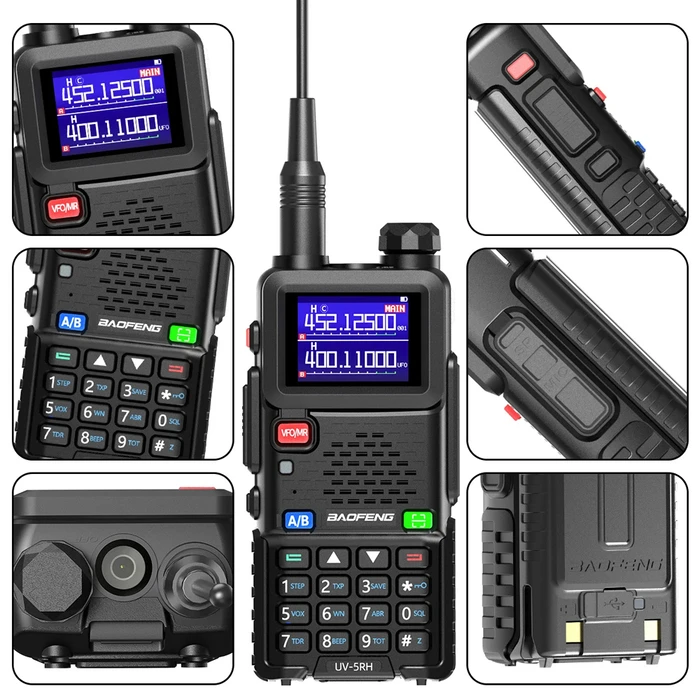 Ασύρματος Πομποδέκτης Baofeng Uv-5Rh, Vhf/Uhf, 10W, Μαύρος