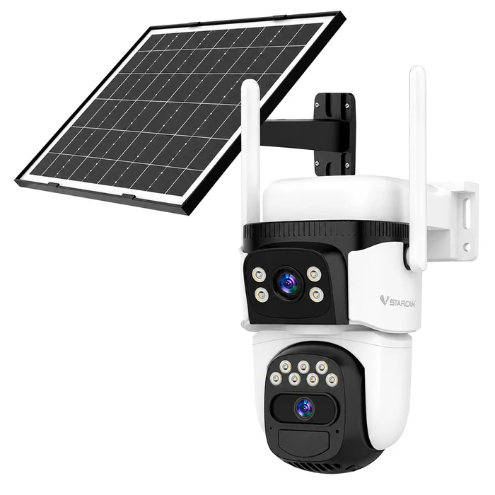 VSTARCAM smart solar camera BG621DR - Dual lens 3MP, 4G, PTZ, IP66 with 8000mAh battery and solar panel