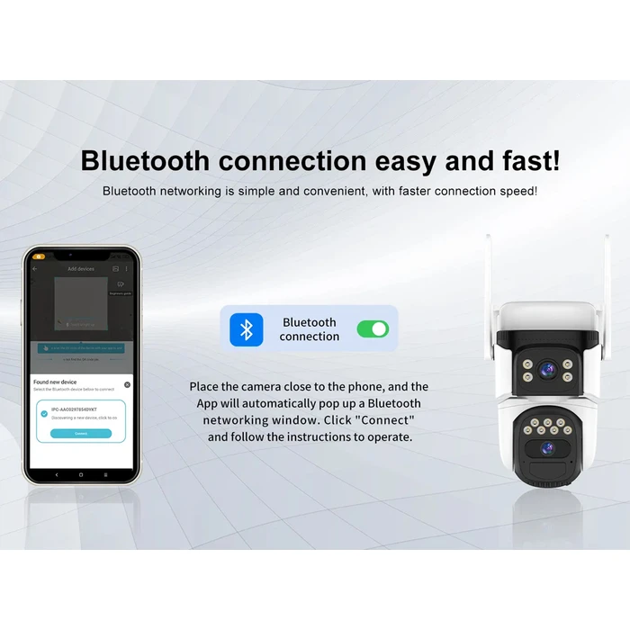 VSTARCAM smart solar camera BG621DR - Dual lens 3MP, 4G, PTZ, IP66 with 8000mAh battery and solar panel