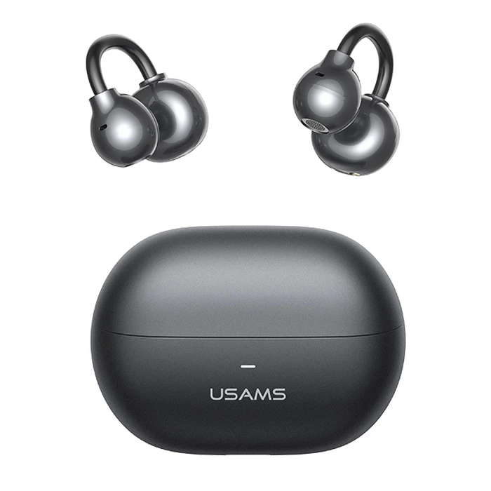 USAMS Echo R02 OWS Earphones with Charging Case, Black