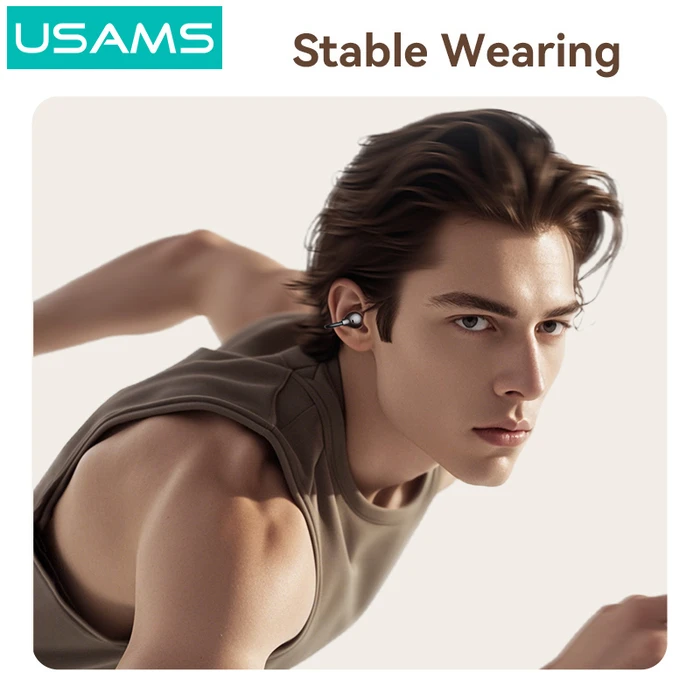 USAMS Echo R02 OWS Earphones with Charging Case, Black