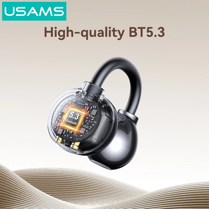 USAMS Echo R02 OWS Earphones with Charging Case, Black