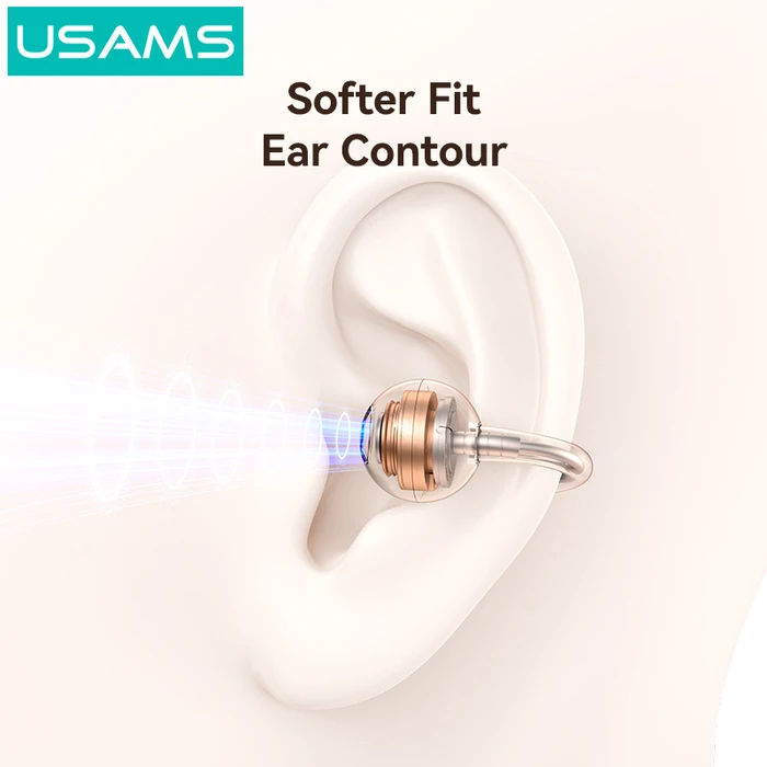 USAMS Echo R03 OWS Earphones with Charging Case, Φ11mm, 40/300mAh, Blue