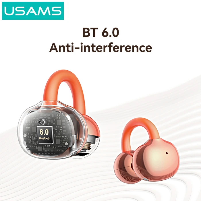 USAMS Echo R03 OWS Earphones with Charging Case, Φ11mm, 40/300mAh, Blue